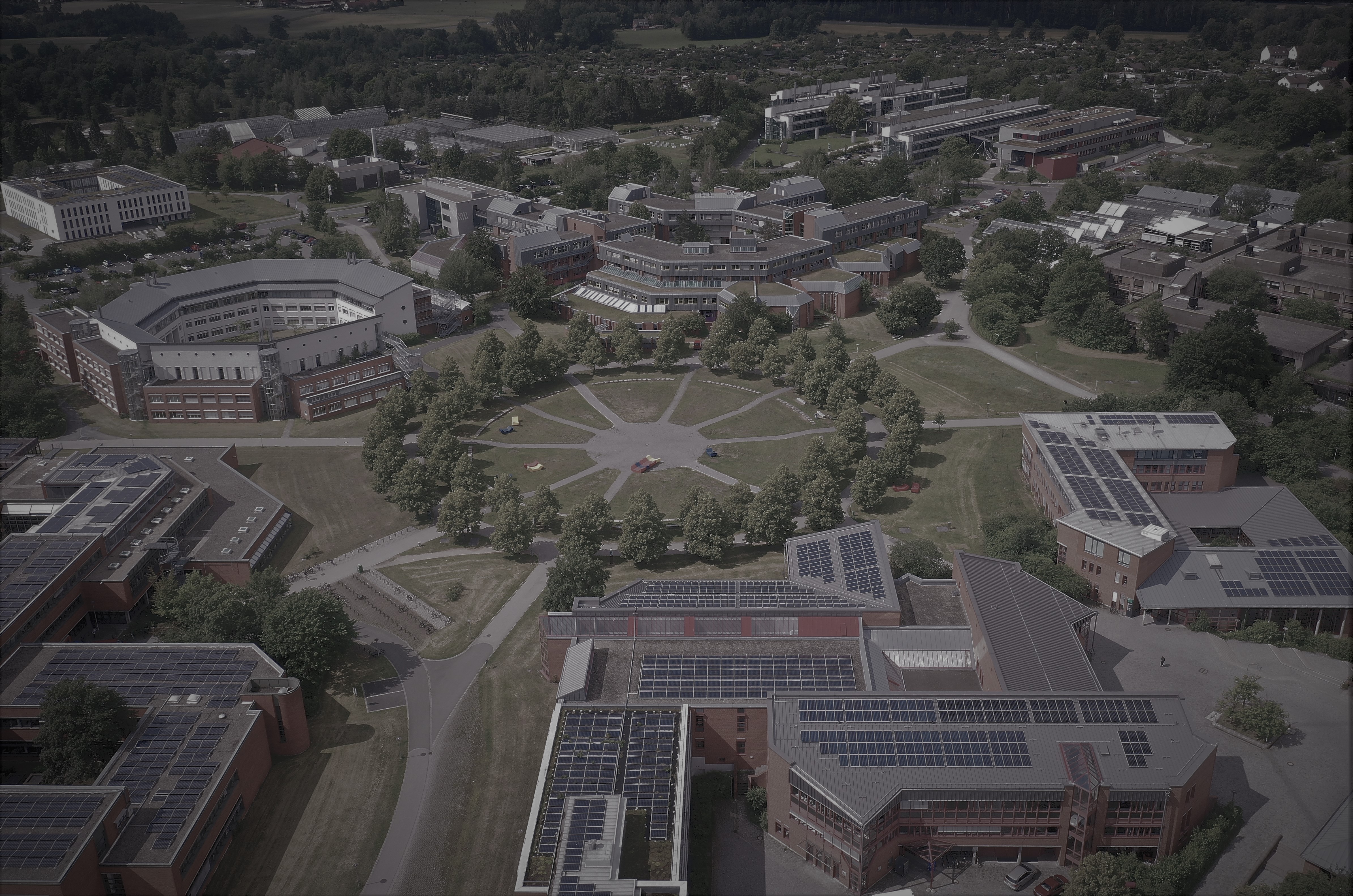 Aerial view of the University of Bayreuth campus